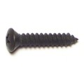 Midwest Fastener Sheet Metal Screw, #10 x 1 in, Black Steel Oval Head Phillips Drive, 25 PK 72213